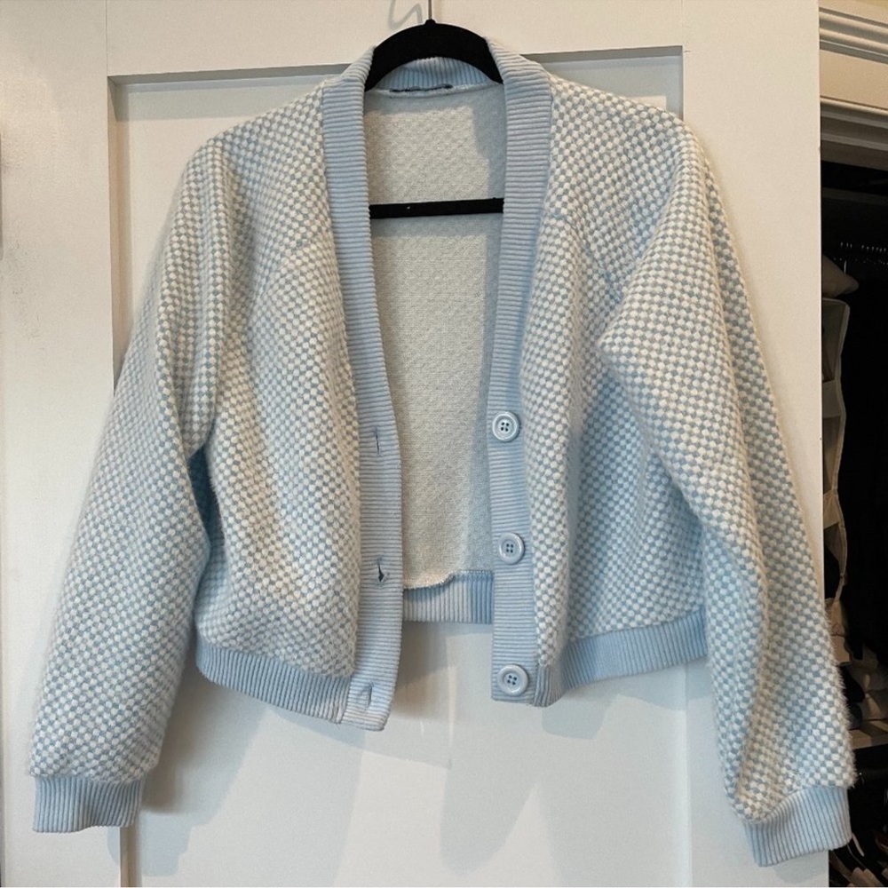 Zara Checkered Cardigan